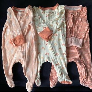 Cloud Island Peach Baby Sleepers